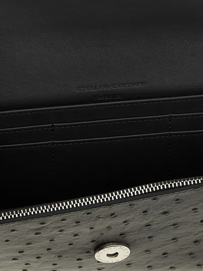 Stella Mccartney Ryder Rectangular Crossbody Bag Textured Strap In Black