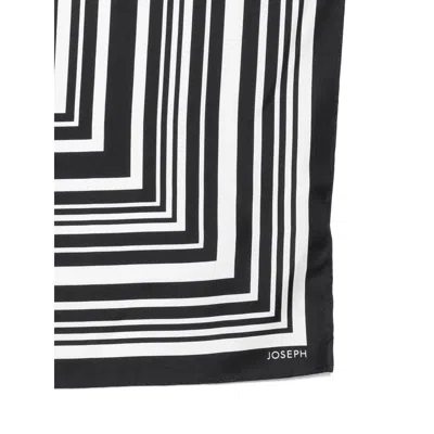 Joseph Kenza Striped Scarf In Black