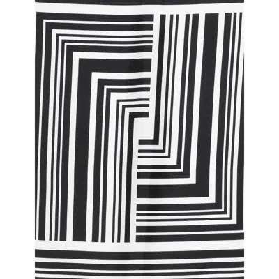 Joseph Kenza Striped Scarf In Black