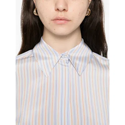 Max Mara Striped Long-sleeve Shirt In Neutral