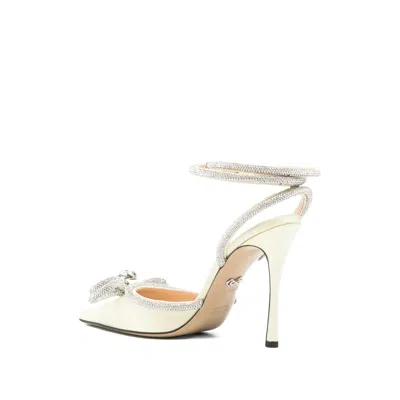 Mach&mach Bow Ankle-strap Pumps In White