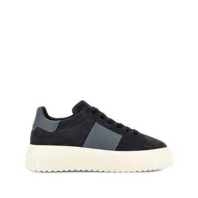Hogan Lace-up Sneakers In Black