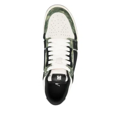 Amiri Camo Skel Lace-up Sneakers In Green