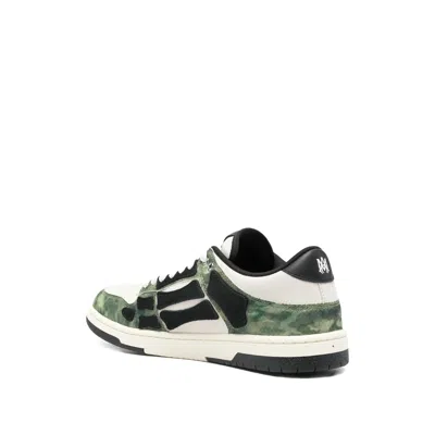 Amiri Camo Skel Lace-up Sneakers In Green