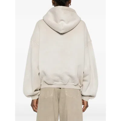 Alexander Wang Crystal-embellished Hoodie In Gray