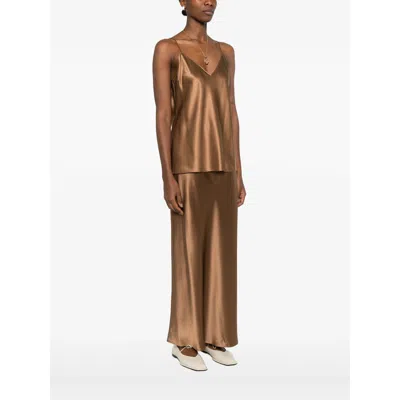 Joseph Clea V-neck Top In Brown