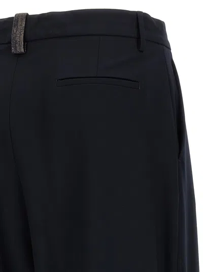 Fabiana Filippi Wide Range Of Trousers Pants Blue In Black