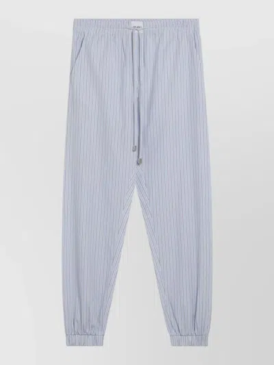 Attico Striped Cuffed Hem Trousers  Collection In Blue