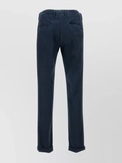 Incotex Tailored Trousers With Pockets And Cuffs In Blue