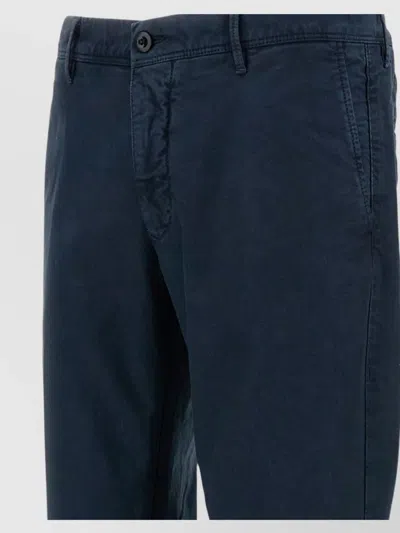 Incotex Tailored Trousers With Pockets And Cuffs In Blue