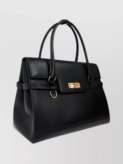 Max Mara Margaux Two Shoulder Bag With Top Handle In Black