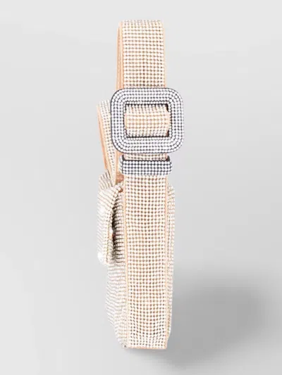 Benedetta Bruzziches Sparkling Strap Clutch Bag In Pink