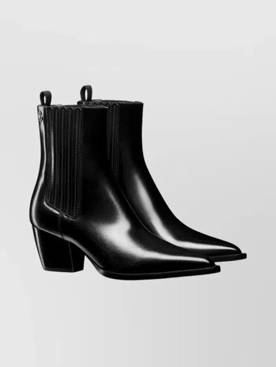 Dior Ankle Boots With Block Heel And Elastic In Black