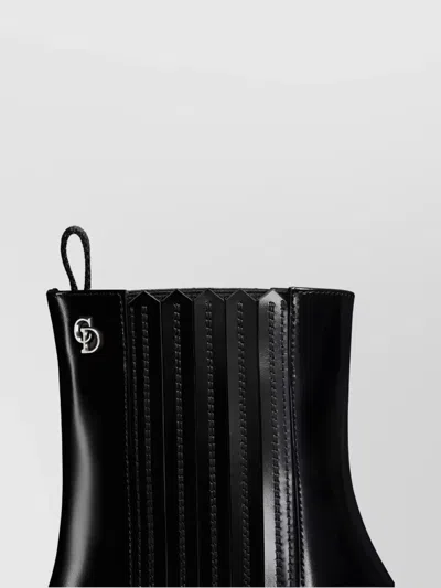 Dior Ankle Boots With Block Heel And Elastic In Black