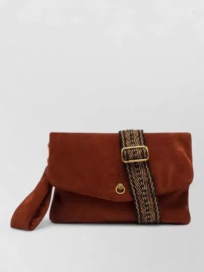 Gianni Chiarini Mirea Clutch Bag Wrist Strap Detail In Brown