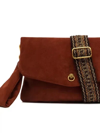 Gianni Chiarini Mirea Clutch Bag Wrist Strap Detail In Brown