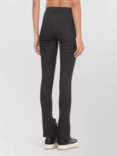 Rick Owens Drkshdw Cotton Leggings Trousers Front Vent Seams In Black
