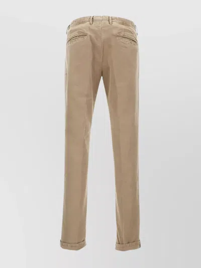 Incotex Tailored Trousers With Pockets And Loops In Brown