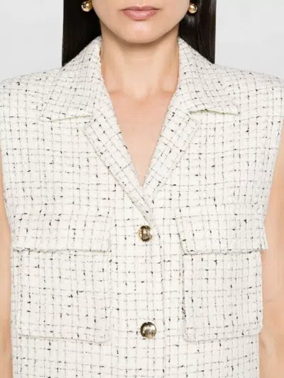 Anine Bing Alden Dress Sleeveless Textured Large Pockets In White