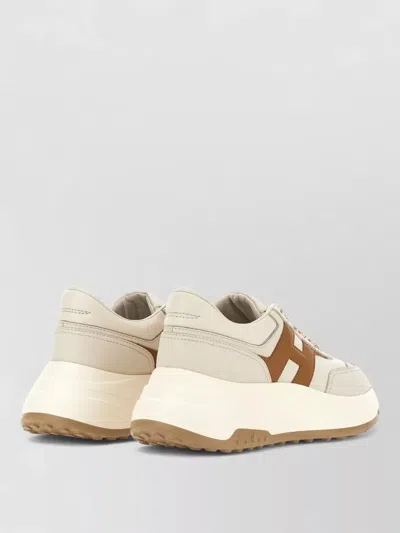 Hogan Sneakers Contrasting Rubber Sole Urban Style In Neutral