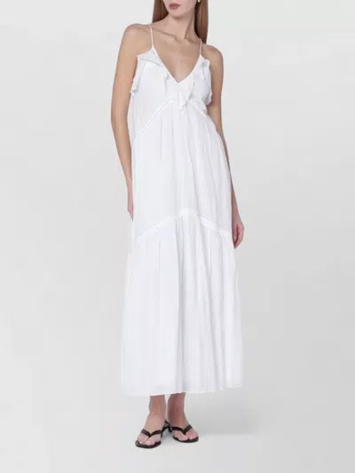 Isabel Marant Étoile Vasma Cotton Voile Dress Maxi Backless In White