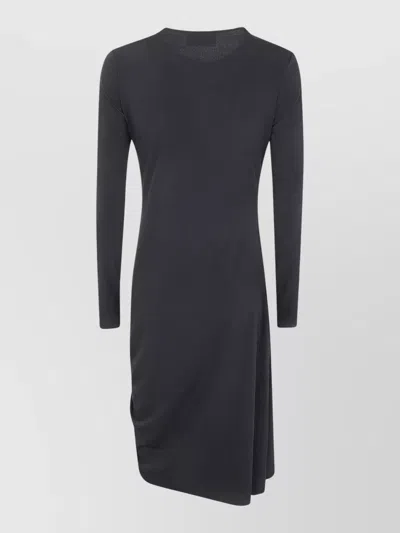 Coperni Dress Suspended Design Asymmetric Hem Buckle In Black