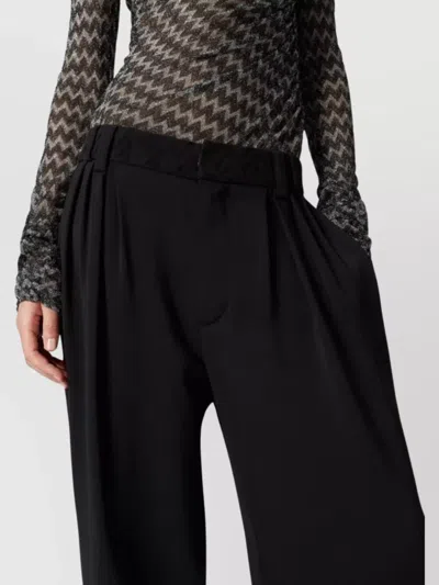 Missoni Wide-leg Trousers Elastic Waistband In Black