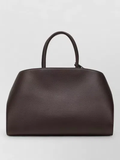 Ferragamo Hug M Leather Tote Bag Salvatore In Brown