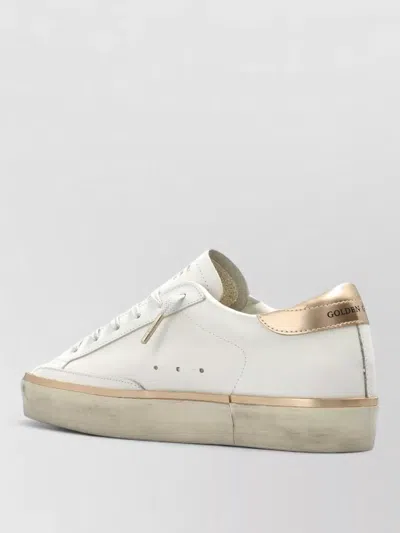 Golden Goose Low Top Sneakers Metallic Accents Star In White