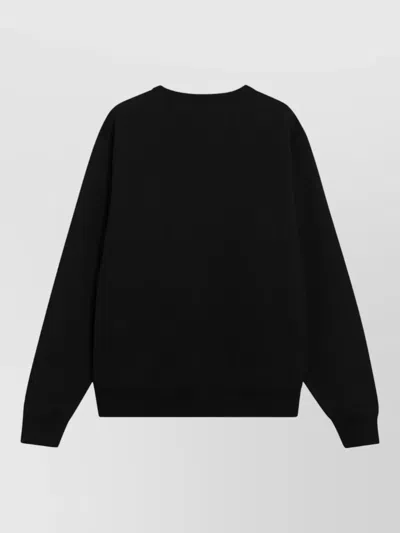 Burberry Black Slim Cotton Terry-effect Sweatshirt In Black