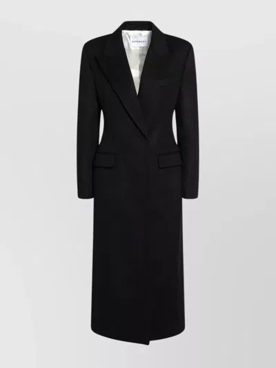 Givenchy Tailored Long Coat Flap Pockets In Animal Print