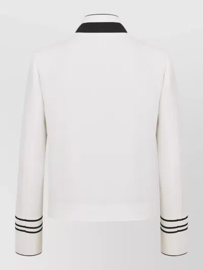 Dior Tailored Jacket With Button And Cuff Design In White