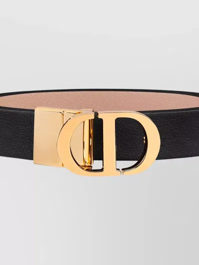 Dior Signature Belt Reversible Design Adjustable Length In Brown