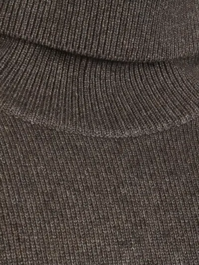 Paul & Shark Cashmere Turtleneck Sweater Long Sleeves In Brown