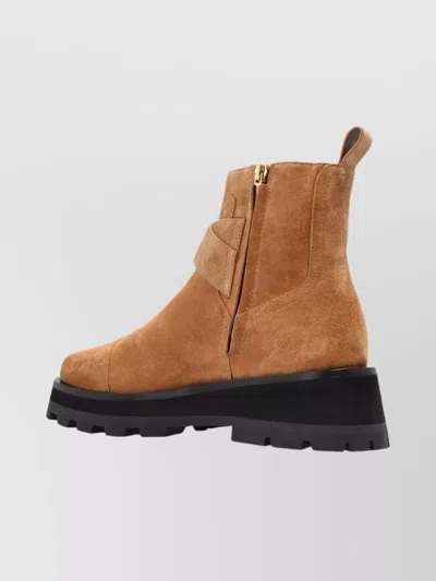 Jimmy Choo Ankle Boots With Lug Sole And Round Toe In Brown