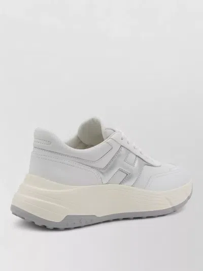Hogan Platform Low Top Sneakers Contrast Sole In Gray