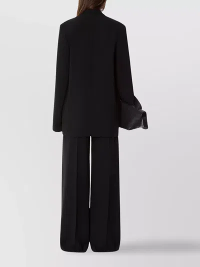 Alberta Ferretti Tailored Suit Jacket And Wide-leg Trousers In Black