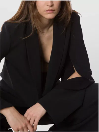 Alberta Ferretti Tailored Suit Jacket And Wide-leg Trousers In Black