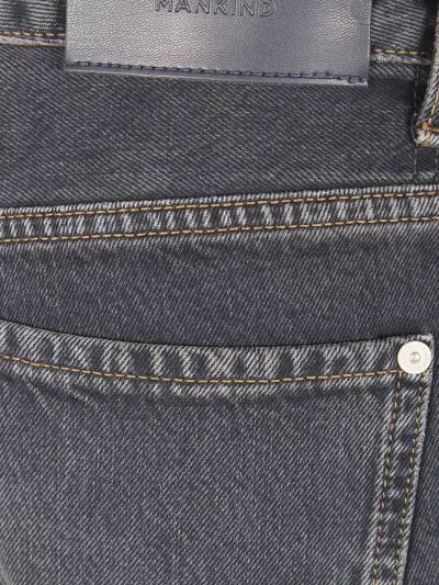 7 For All Mankind Calie Straight Leg Stormwave Denim Trousers In Blue