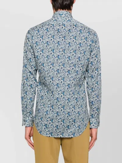 Paul Smith Printed Shirt In Blue