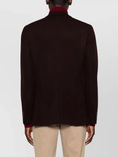 Tagliatore Double-breasted Blazer In Brown