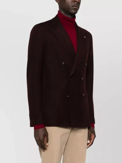 Tagliatore Double-breasted Blazer In Brown