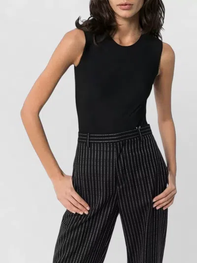 Maison Margiela Round Neck Sleeveless Stretch Body In Gray