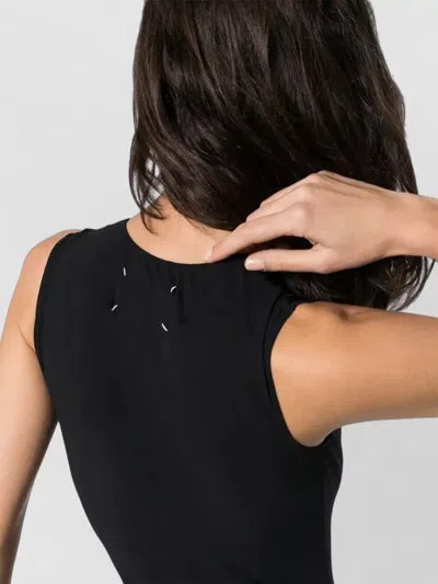 Maison Margiela Round Neck Sleeveless Stretch Body In Gray