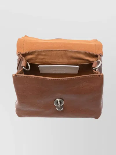 Zanellato Structured Shoulder Bag Top Handle Design In Brown