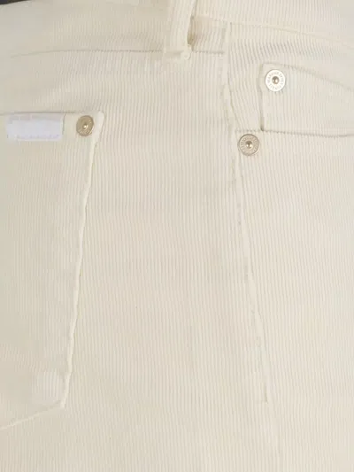 7 For All Mankind Dojo Tailorless Trousers Belt Loops Pockets In Neutral