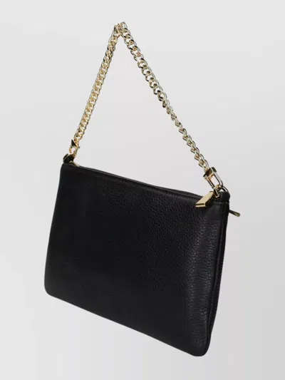 Michael Kors Textured Crossbody Bag Chain Strap In Black
