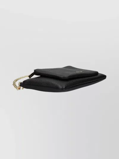 Michael Kors Textured Crossbody Bag Chain Strap In Black