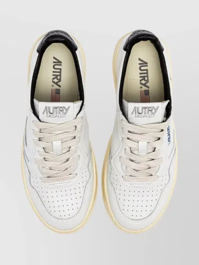 Autry Low Top Sneakers With Unique Design Features In White