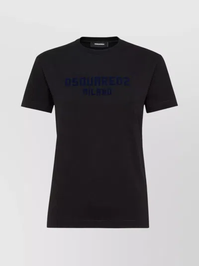 Dsquared2 Perfectly Fitted Short Sleeve Top In Black